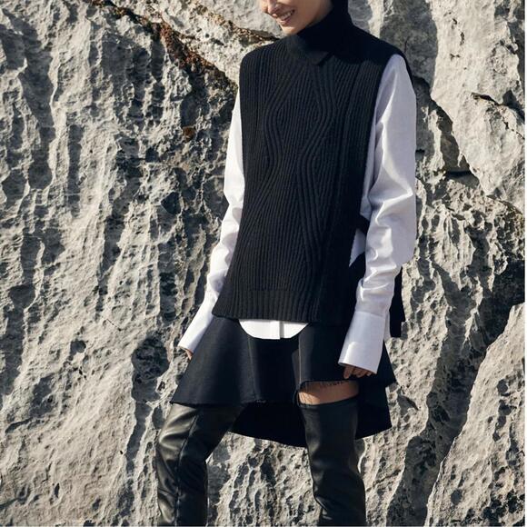 H&M Studio A/W 2017 Wool Blend Asymmetrical Skirt - US 10, EU 40 - Picture 4 of 9